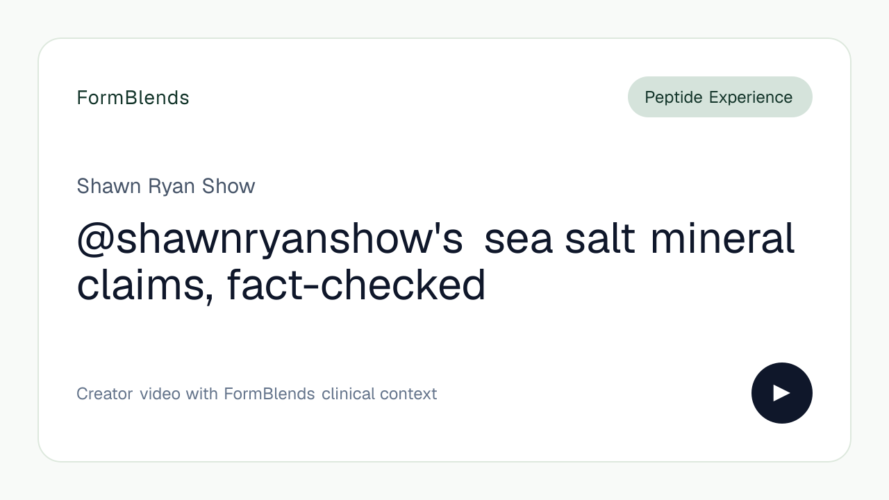 @shawnryanshow's sea salt mineral claims, fact-checked
