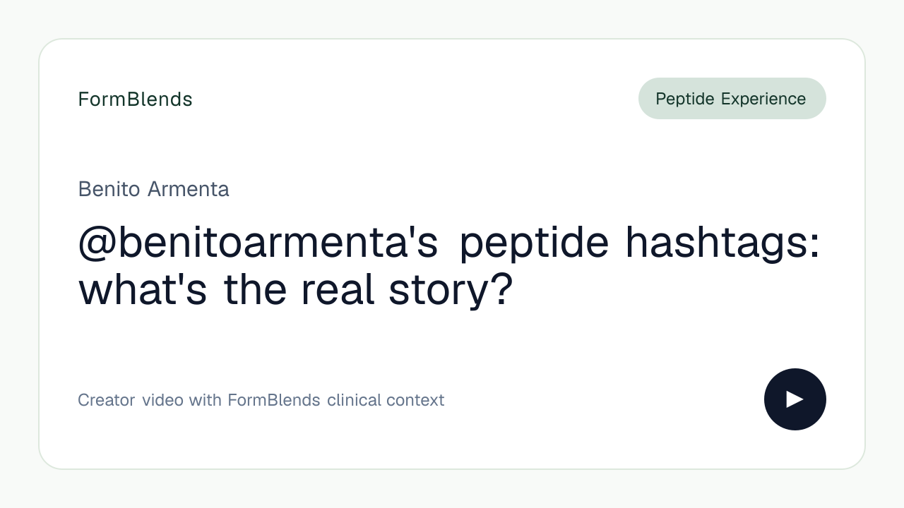 @benitoarmenta's peptide hashtags: what's the real story?