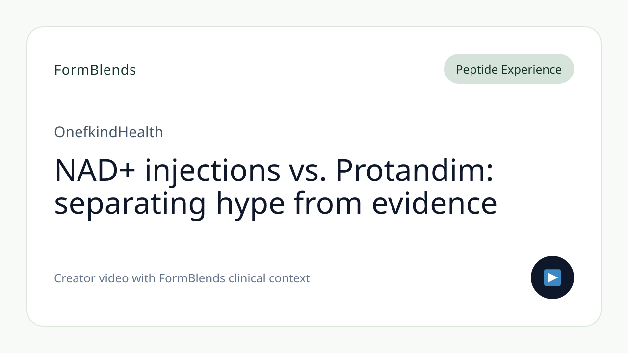 NAD+ injections vs. Protandim: separating hype from evidence
