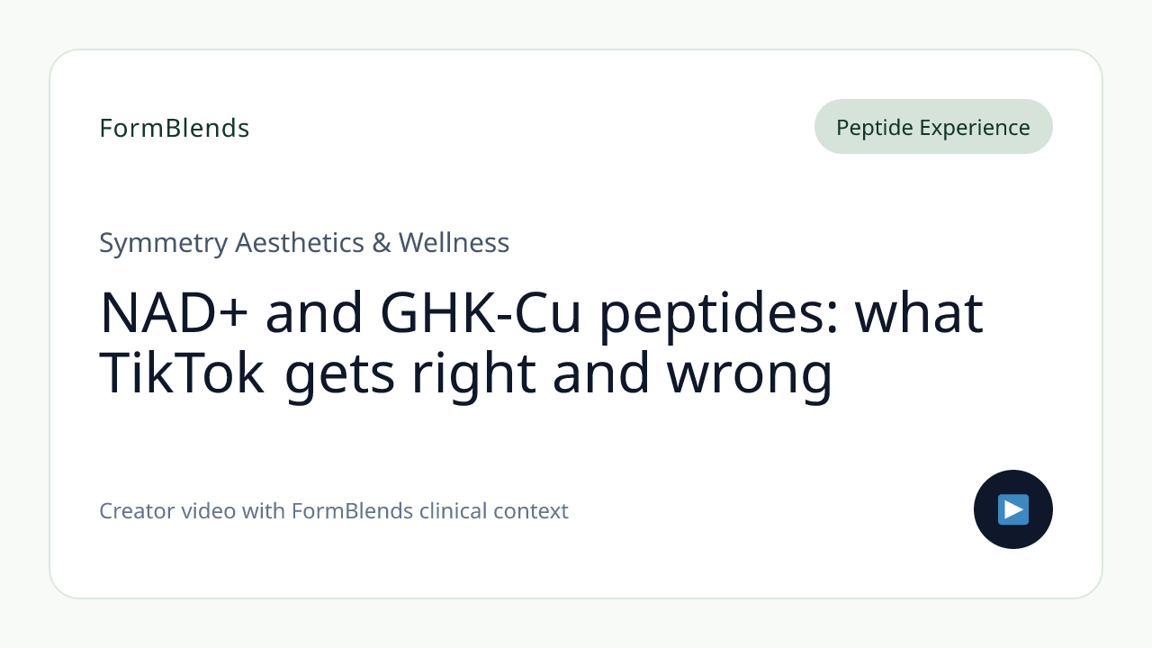 NAD+ and GHK-Cu peptides: what TikTok gets right and wrong