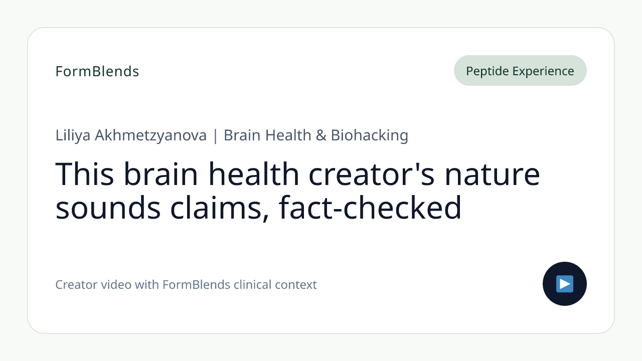 This brain health creator's nature sounds claims, fact-checked