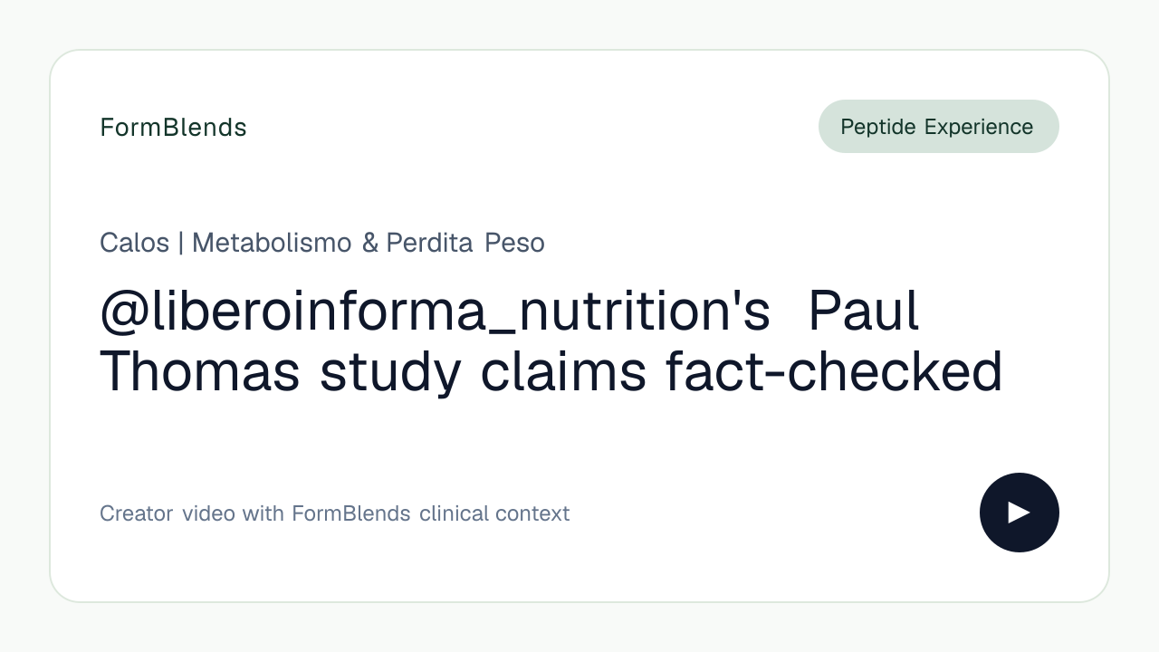 @liberoinforma_nutrition's Paul Thomas study claims fact-checked
