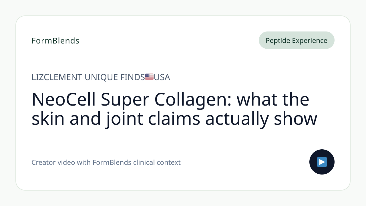 NeoCell Super Collagen: what the skin and joint claims actually show