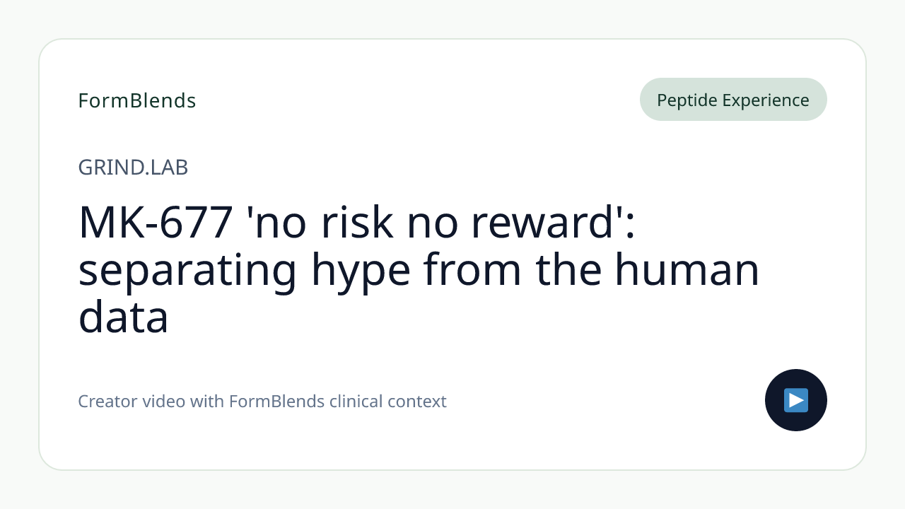 MK-677 'no risk no reward': separating hype from the human data