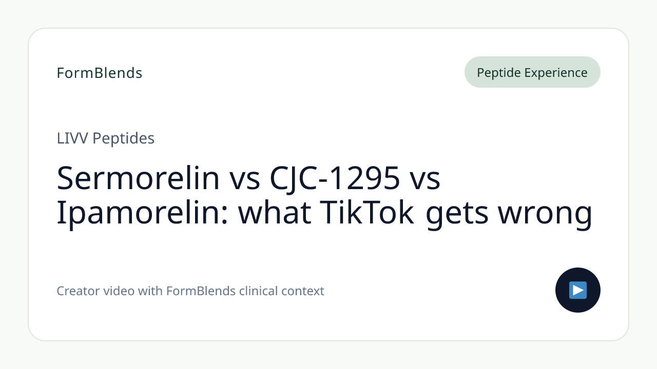Sermorelin vs CJC-1295 vs Ipamorelin: what TikTok gets wrong