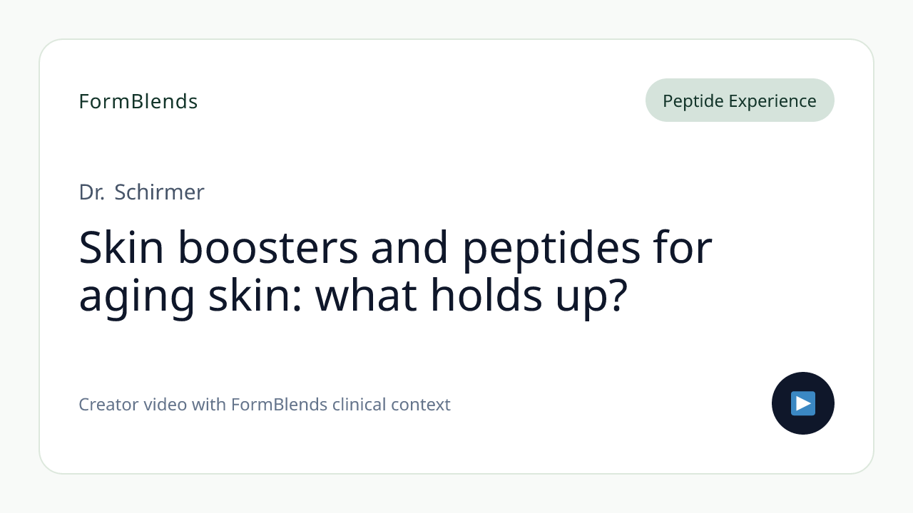 Skin boosters and peptides for aging skin: what holds up?