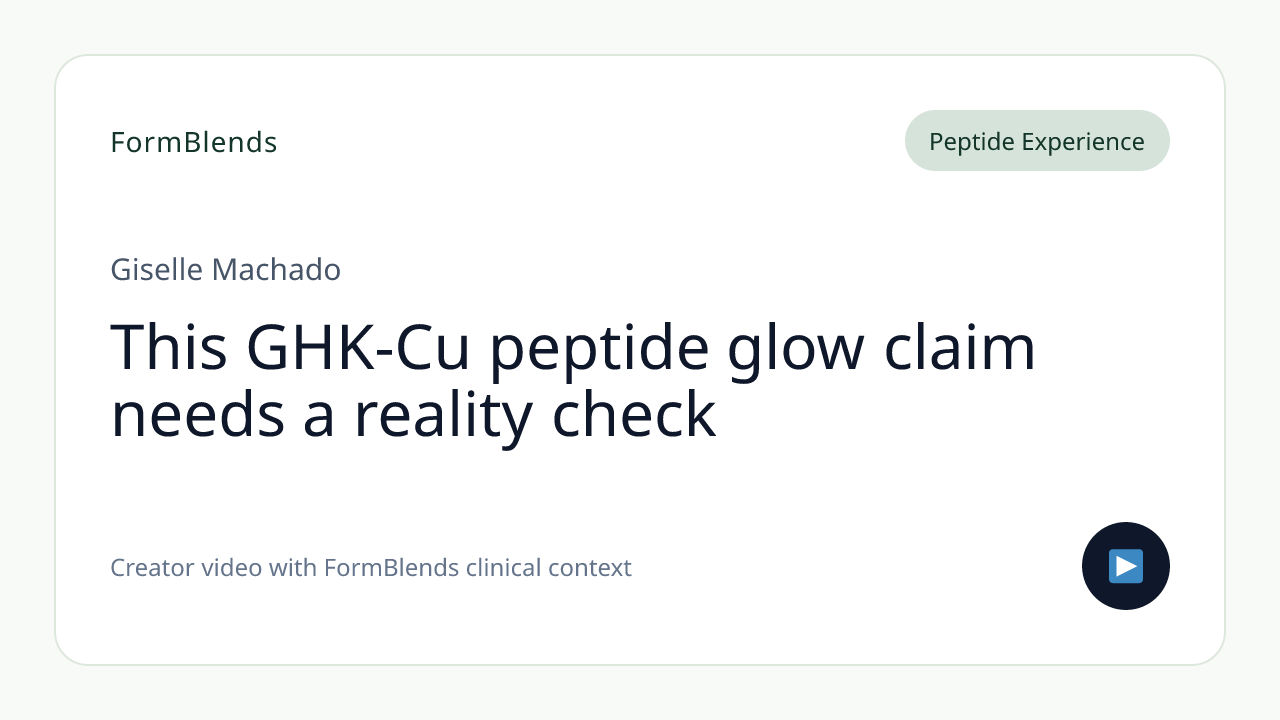 This GHK-Cu peptide glow claim needs a reality check