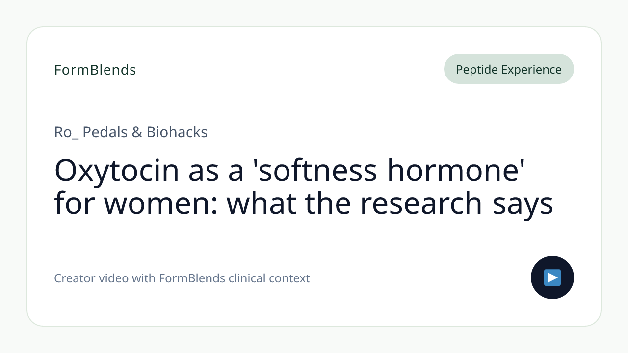 Oxytocin as a 'softness hormone' for women: what the research says