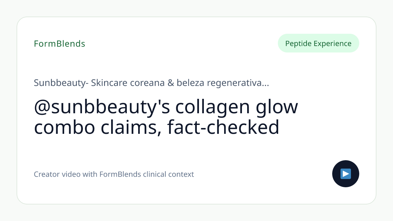 @sunbbeauty's collagen glow combo claims, fact-checked