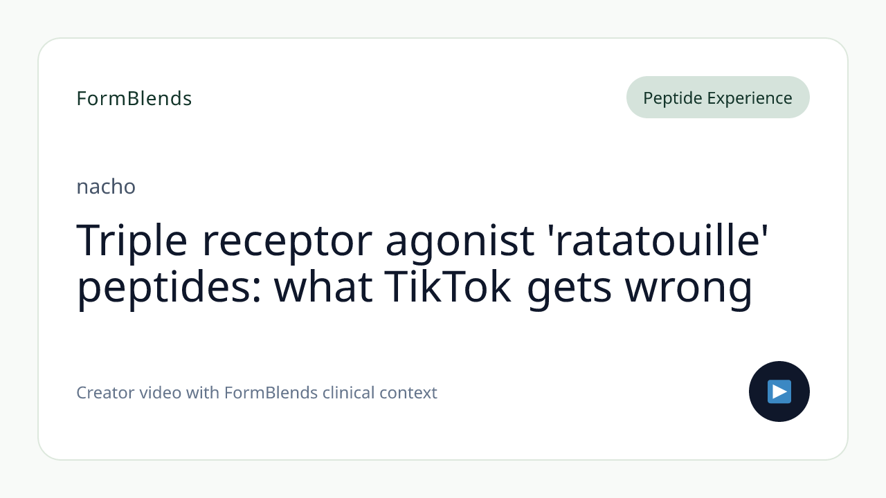 Triple receptor agonist 'ratatouille' peptides: what TikTok gets wrong