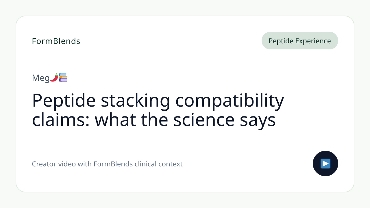 Peptide stacking compatibility claims: what the science says