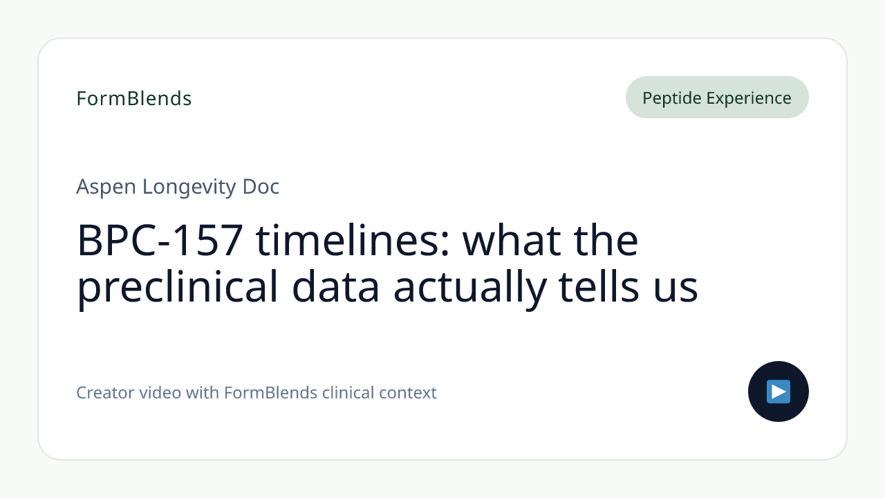 BPC-157 timelines: what the preclinical data actually tells us