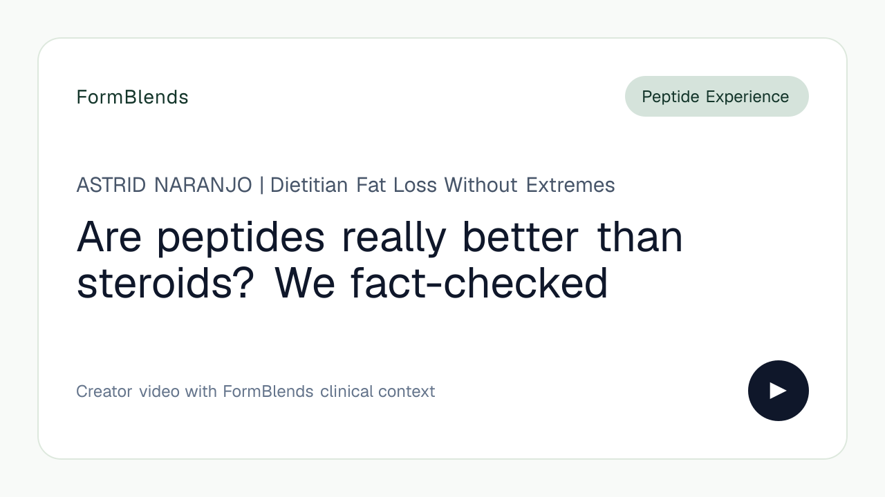 Are peptides really better than steroids? We fact-checked
