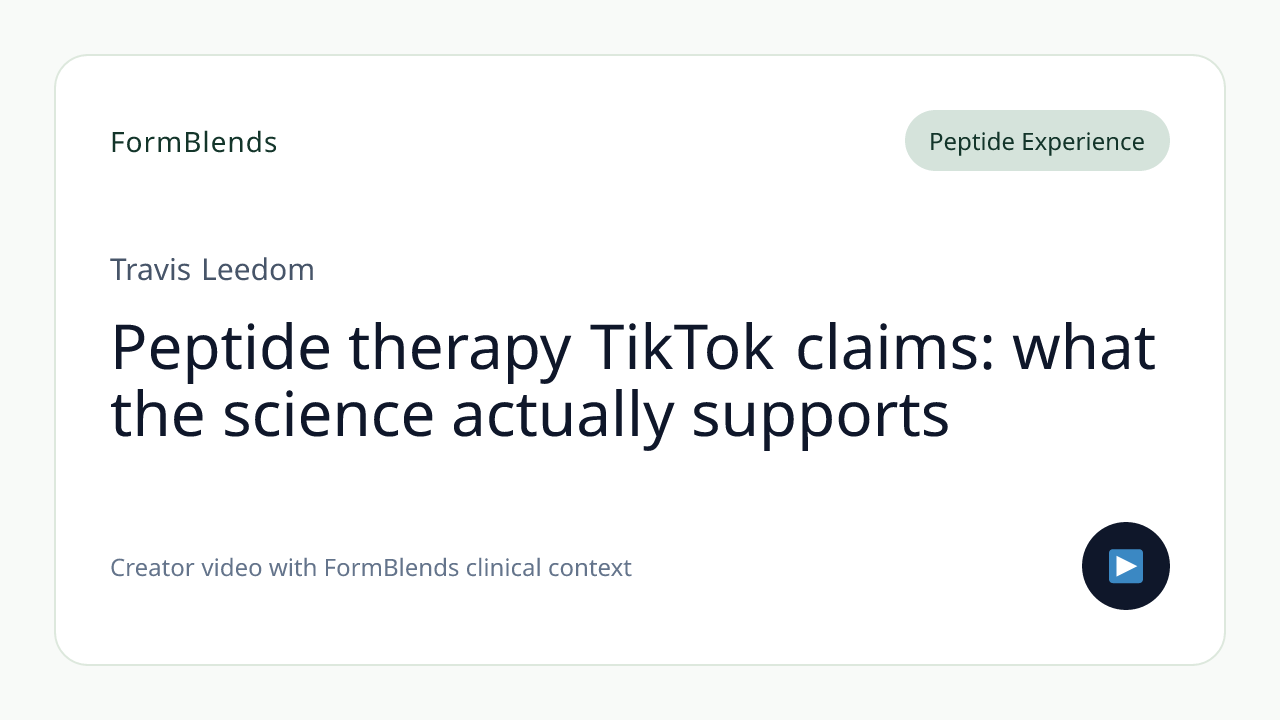 Peptide therapy TikTok claims: what the science actually supports