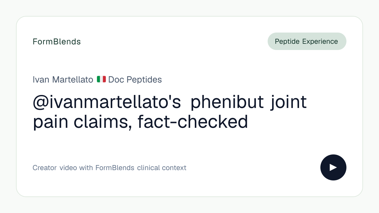 @ivanmartellato's phenibut joint pain claims, fact-checked