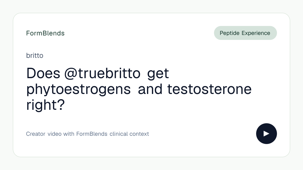 Does @truebritto get phytoestrogens and testosterone right?