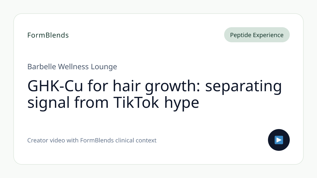 GHK-Cu for hair growth: separating signal from TikTok hype