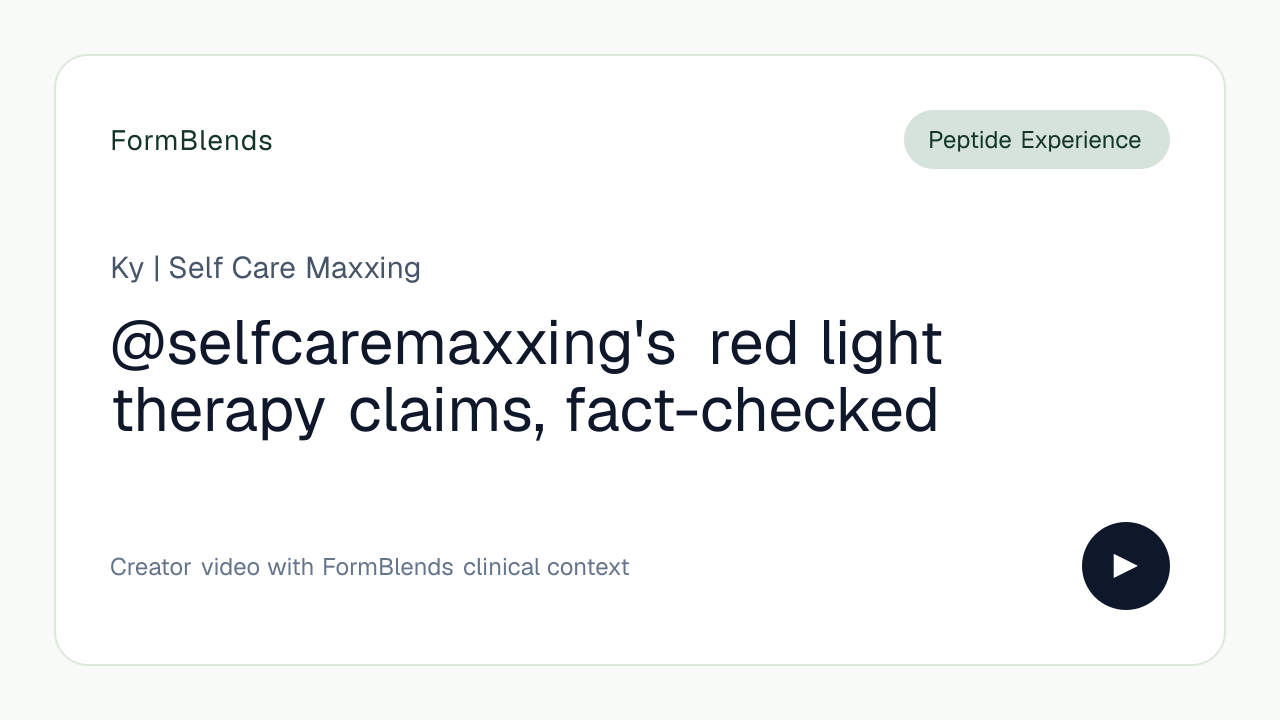 @selfcaremaxxing's red light therapy claims, fact-checked