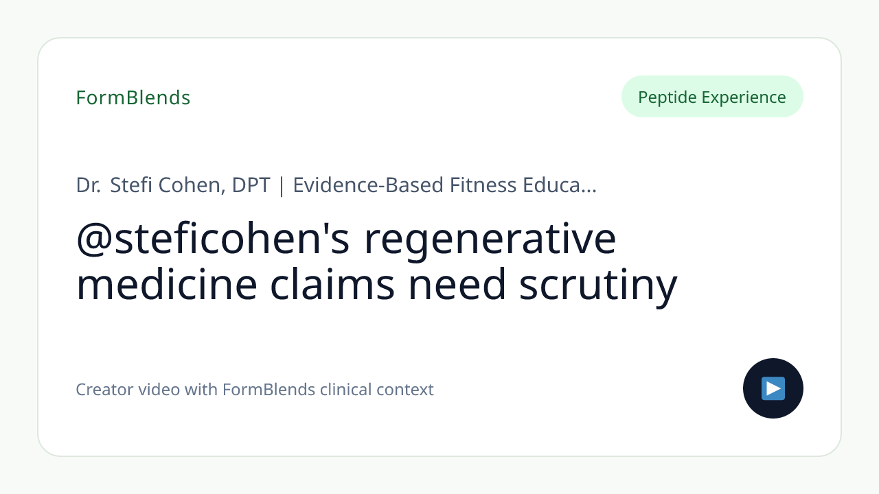 @steficohen's regenerative medicine claims need scrutiny