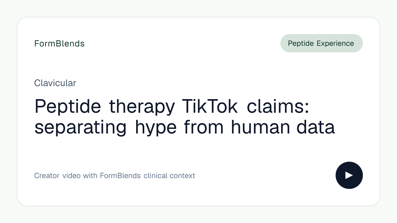 Peptide therapy TikTok claims: separating hype from human data