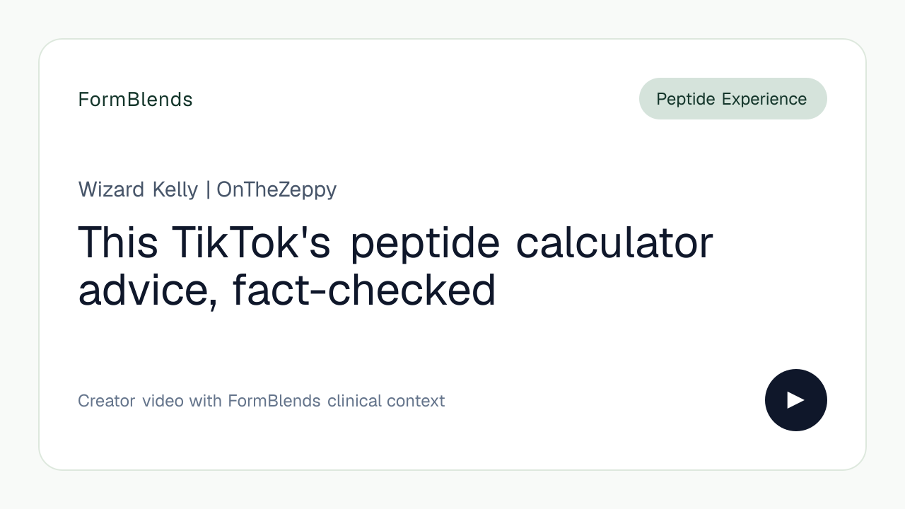 This TikTok's peptide calculator advice, fact-checked