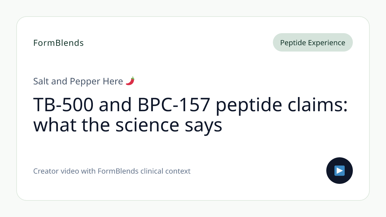 TB-500 and BPC-157 peptide claims: what the science says