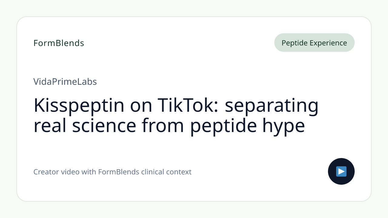 Kisspeptin on TikTok: separating real science from peptide hype