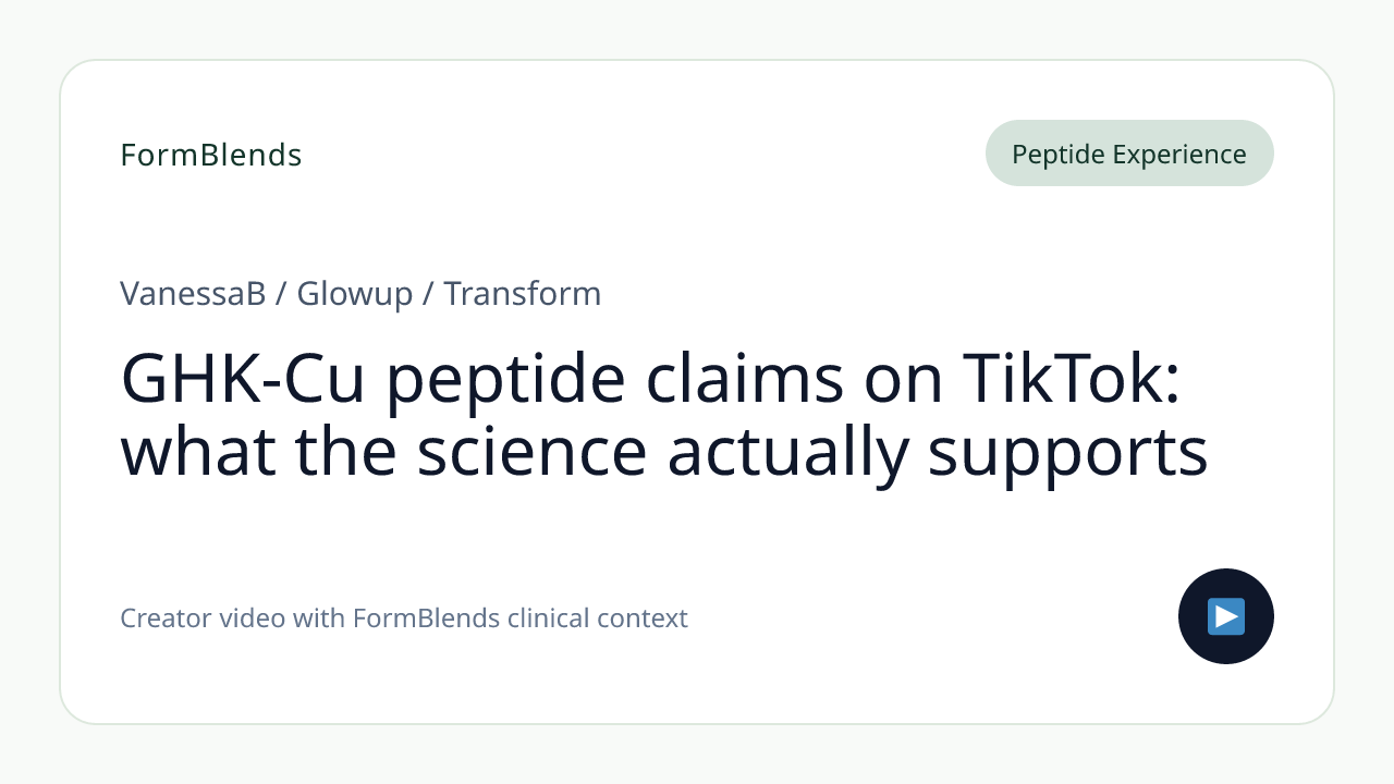 GHK-Cu peptide claims on TikTok: what the science actually supports