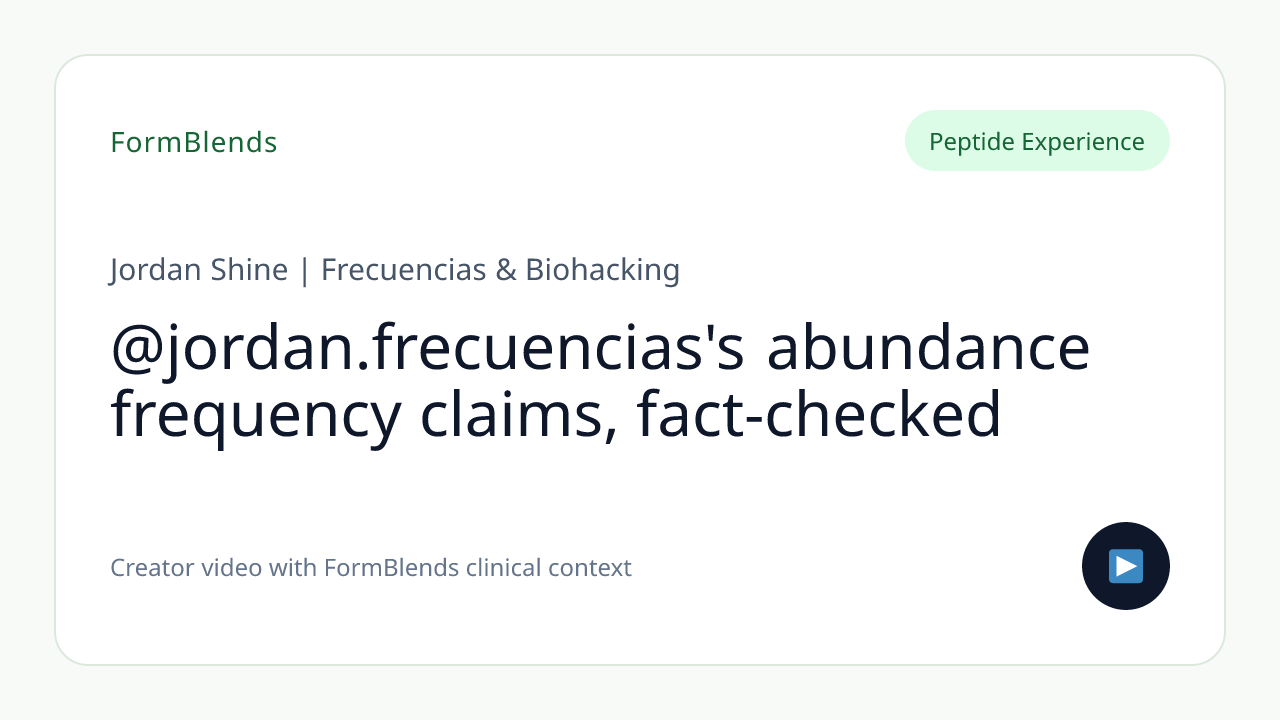 @jordan.frecuencias's abundance frequency claims, fact-checked