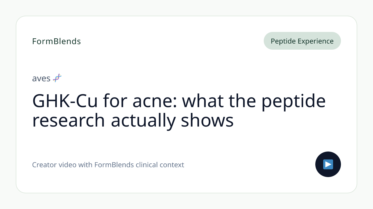 GHK-Cu for acne: what the peptide research actually shows