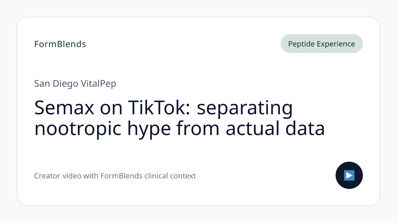 Semax on TikTok: separating nootropic hype from actual data