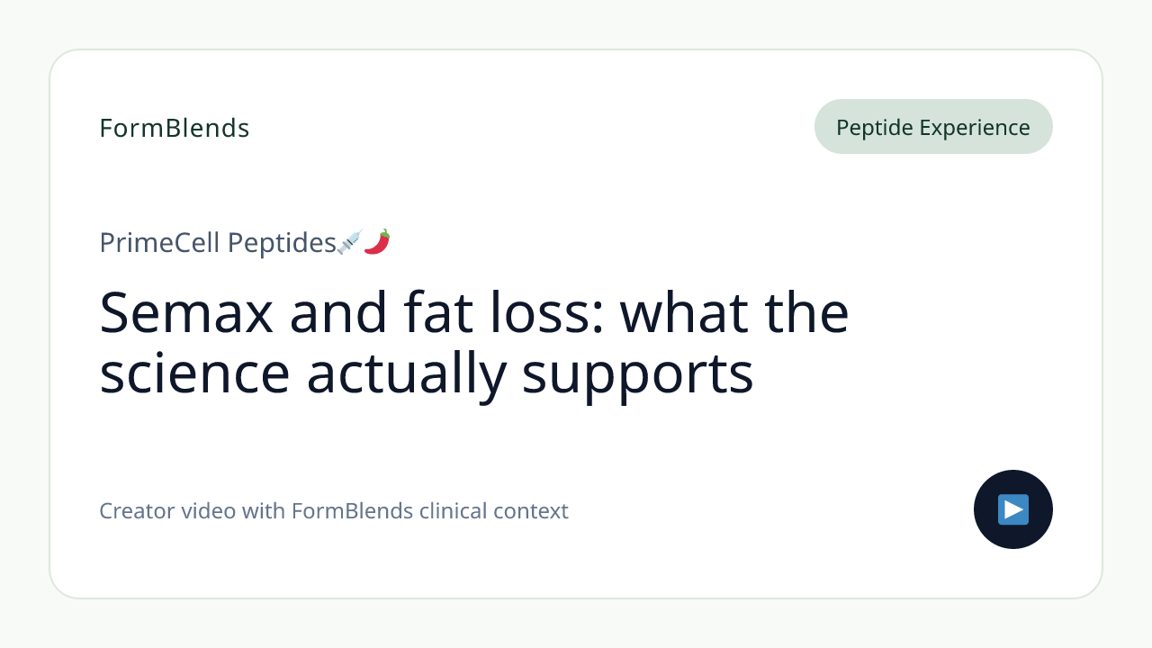 Semax and fat loss: what the science actually supports