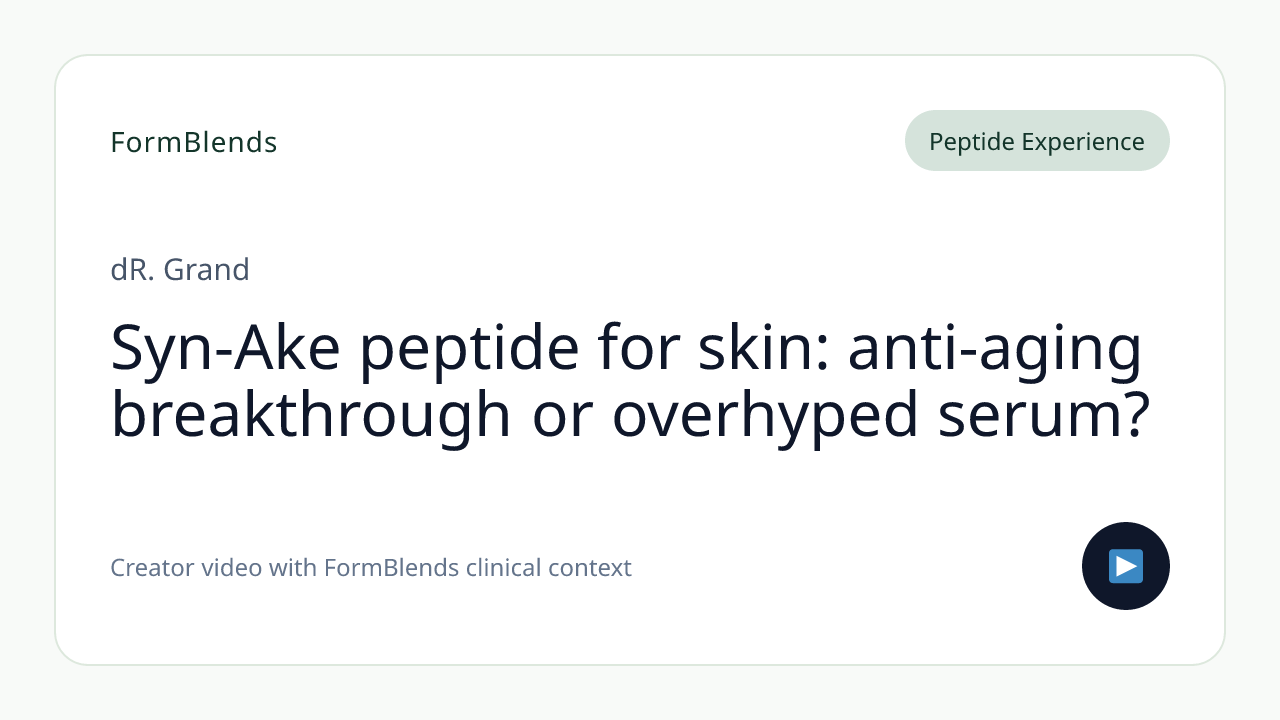Syn-Ake peptide for skin: anti-aging breakthrough or overhyped serum?