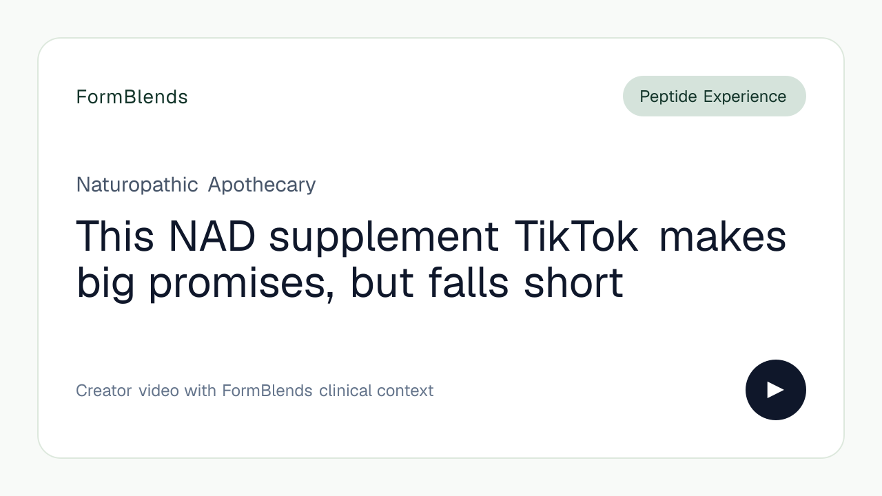 This NAD supplement TikTok makes big promises, but falls short