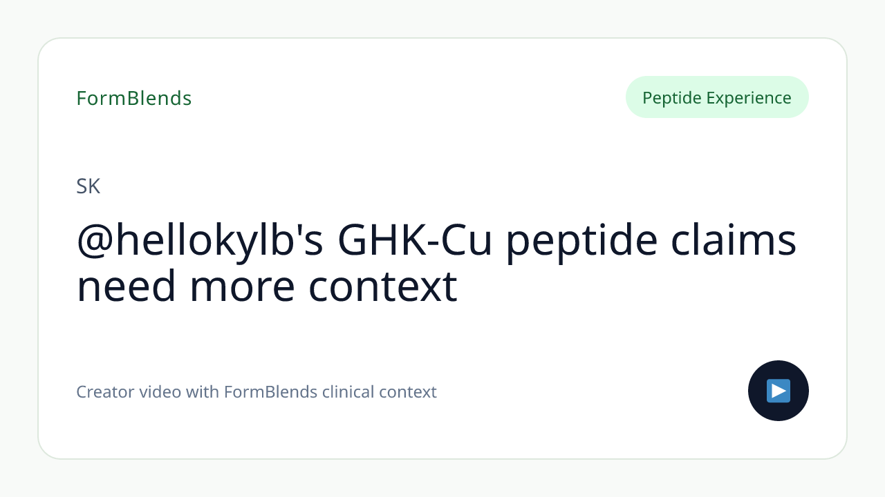 @hellokylb's GHK-Cu peptide claims need more context