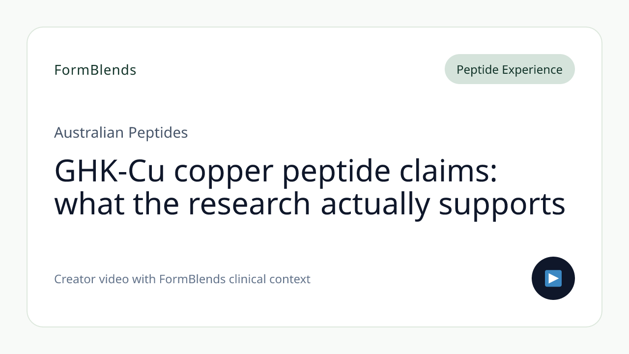 GHK-Cu copper peptide claims: what the research actually supports