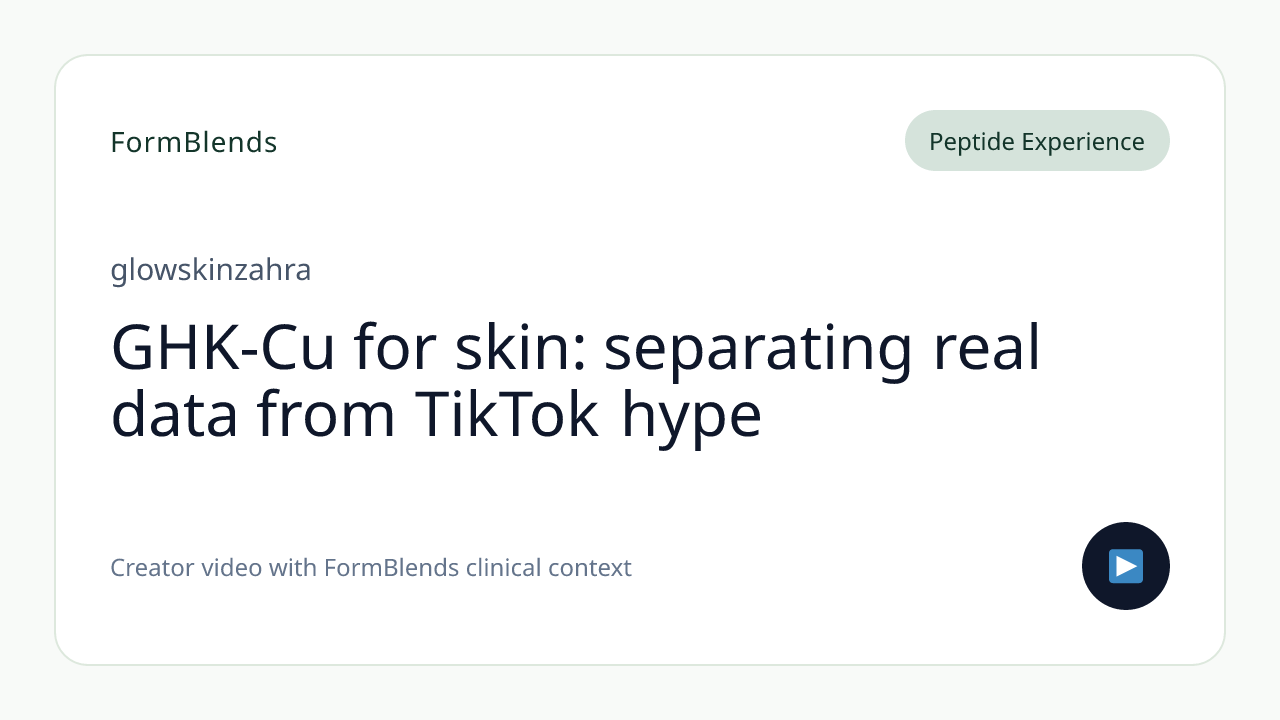 GHK-Cu for skin: separating real data from TikTok hype