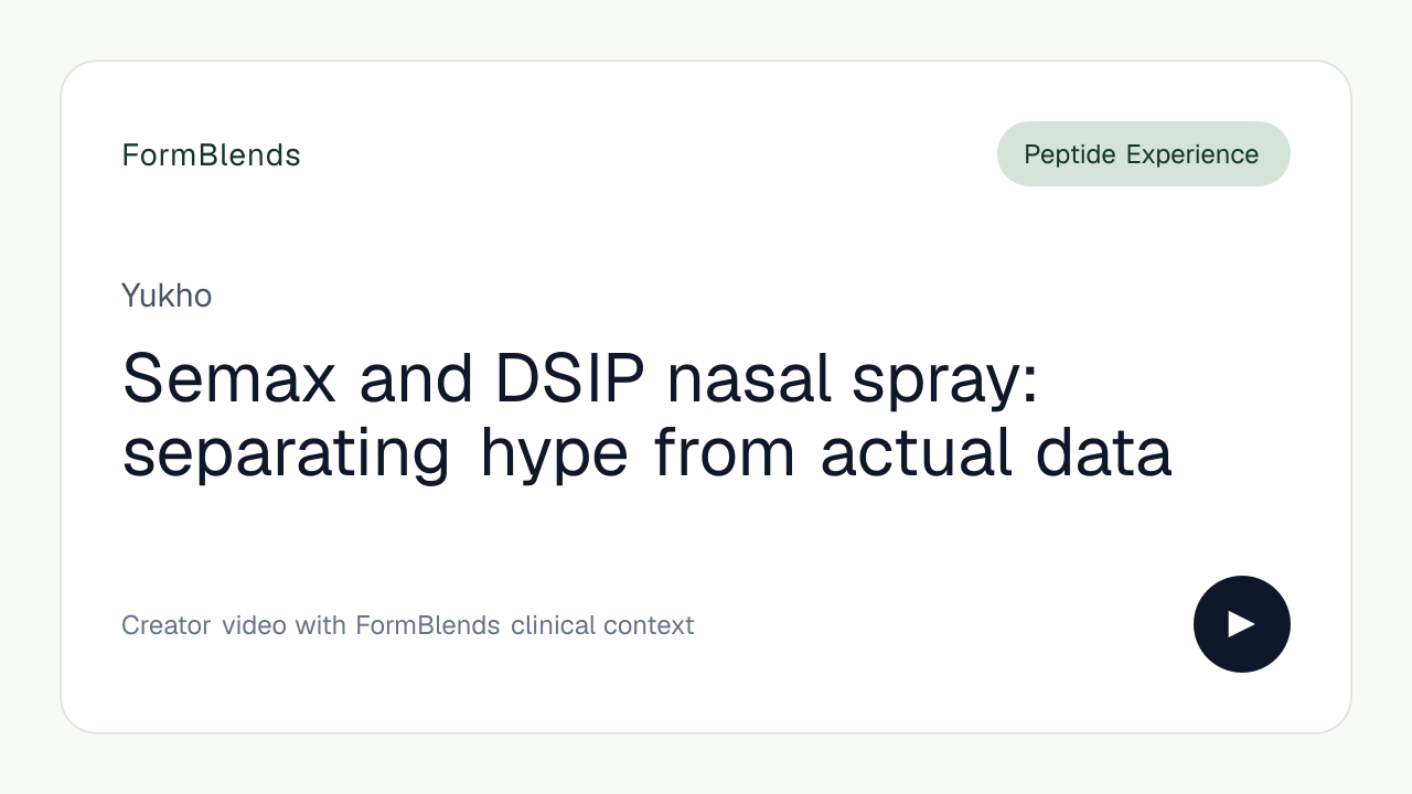 dsip nasal spray dosage Semax and spray: separating hype from actual data by yukho95 Bacteriostatic Water Starter Pack Pack:1 needles and syringes for
