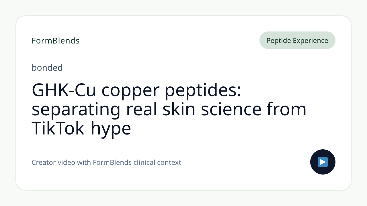 GHK-Cu copper peptides: separating real skin science from TikTok hype