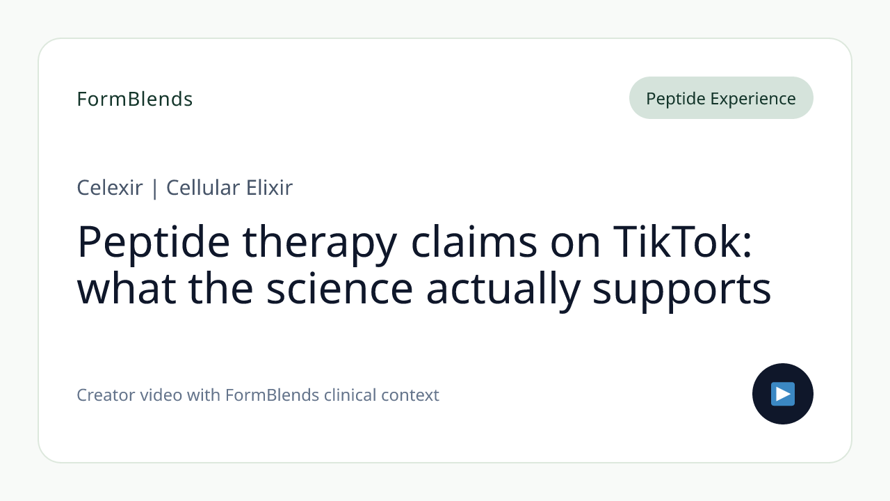 Peptide therapy claims on TikTok: what the science actually supports