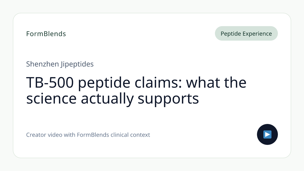 TB-500 peptide claims: what the science actually supports