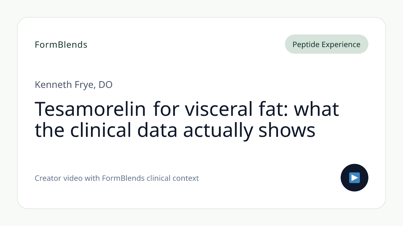 Tesamorelin for visceral fat: what the clinical data actually shows