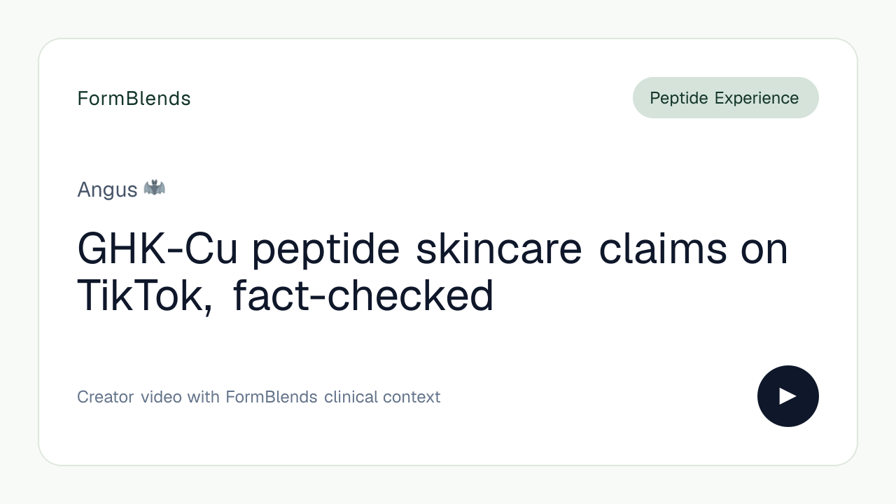 GHK-Cu peptide skincare claims on TikTok, fact-checked