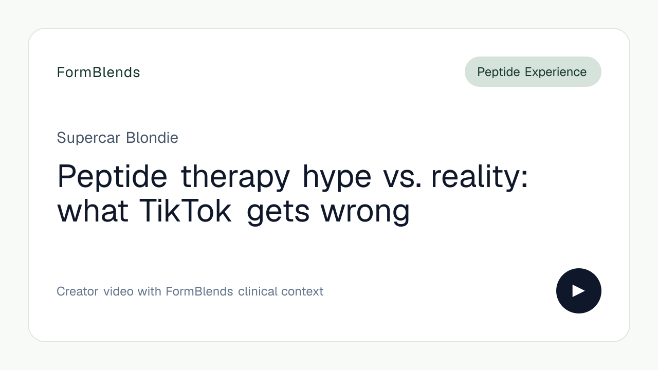 Peptide therapy hype vs. reality: what TikTok gets wrong
