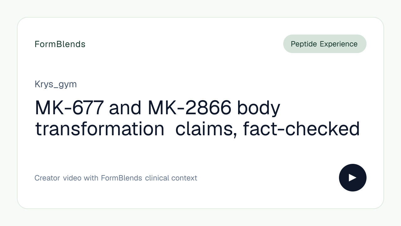 cjc ipamorelin vs mk677 MK-677 and MK-2866 body transformation claims, fact-checked by krys_liftss Troy Size:14 Milk Thistle Health Benefits