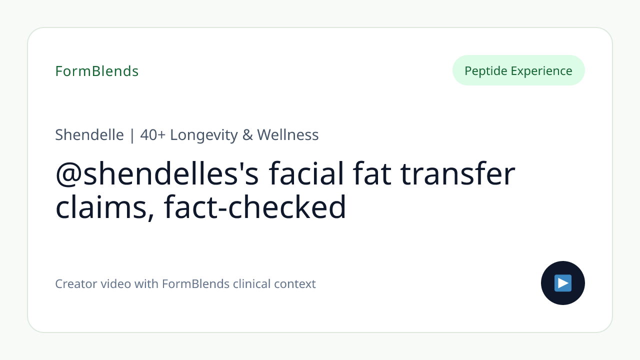 @shendelles's facial fat transfer claims, fact-checked
