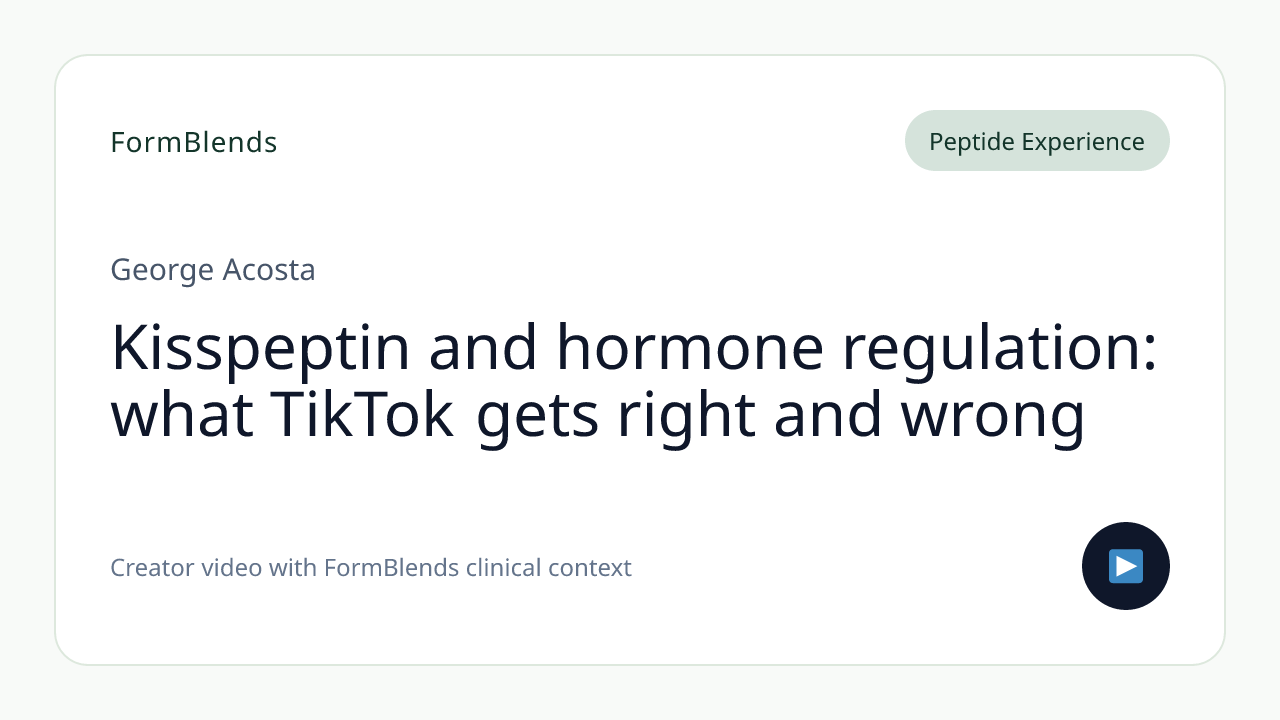 Kisspeptin and hormone regulation: what TikTok gets right and wrong