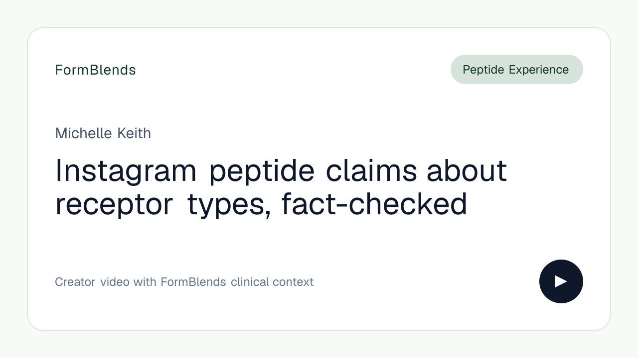 Instagram peptide claims about receptor types, fact-checked