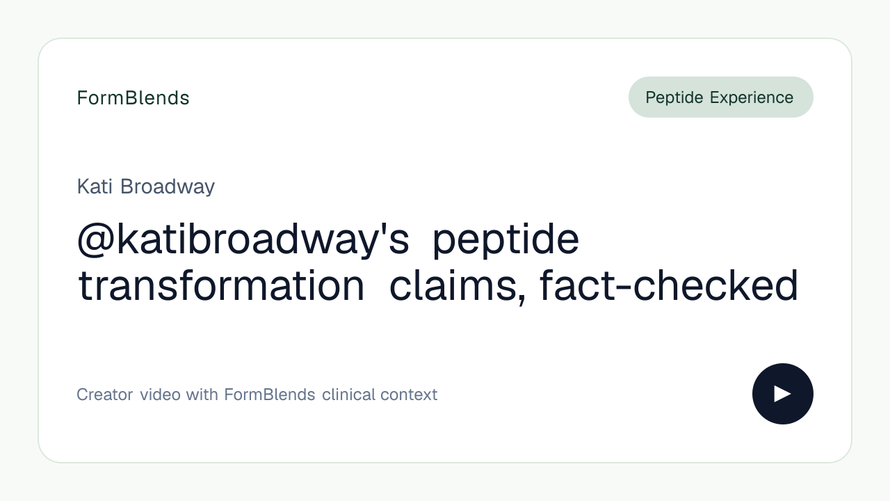 @katibroadway's peptide transformation claims, fact-checked