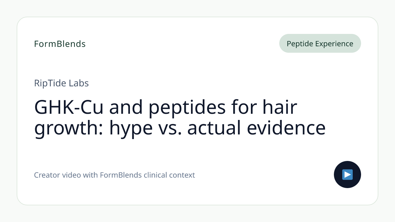 GHK-Cu and peptides for hair growth: hype vs. actual evidence
